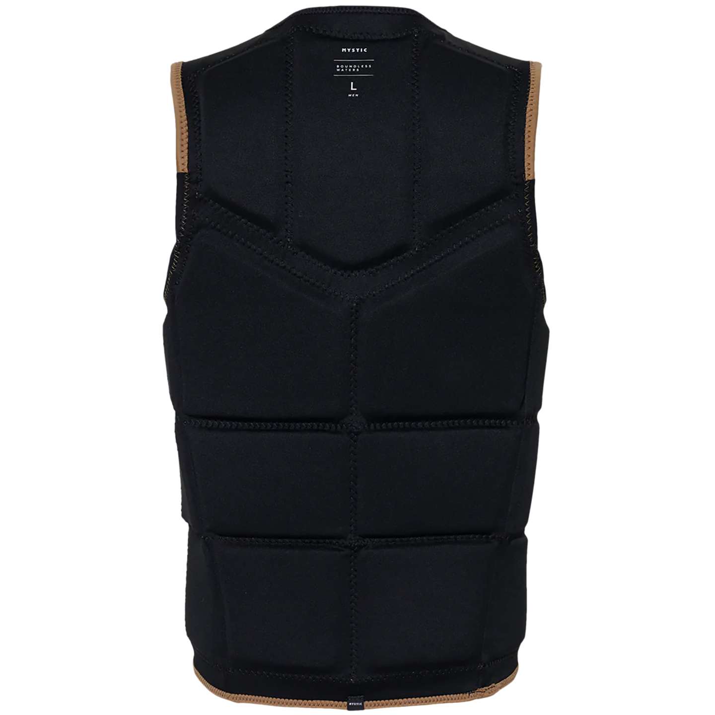 Mystic Peacock FZ Wake Impact Vest 2024 in colour 730 close-up of impact padding and seams