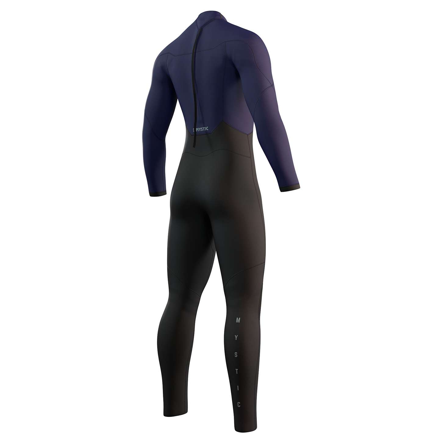 Mystic Star 5/3 BZ Wetsuit 2024 in colour 449 back view showing zip and panel layout