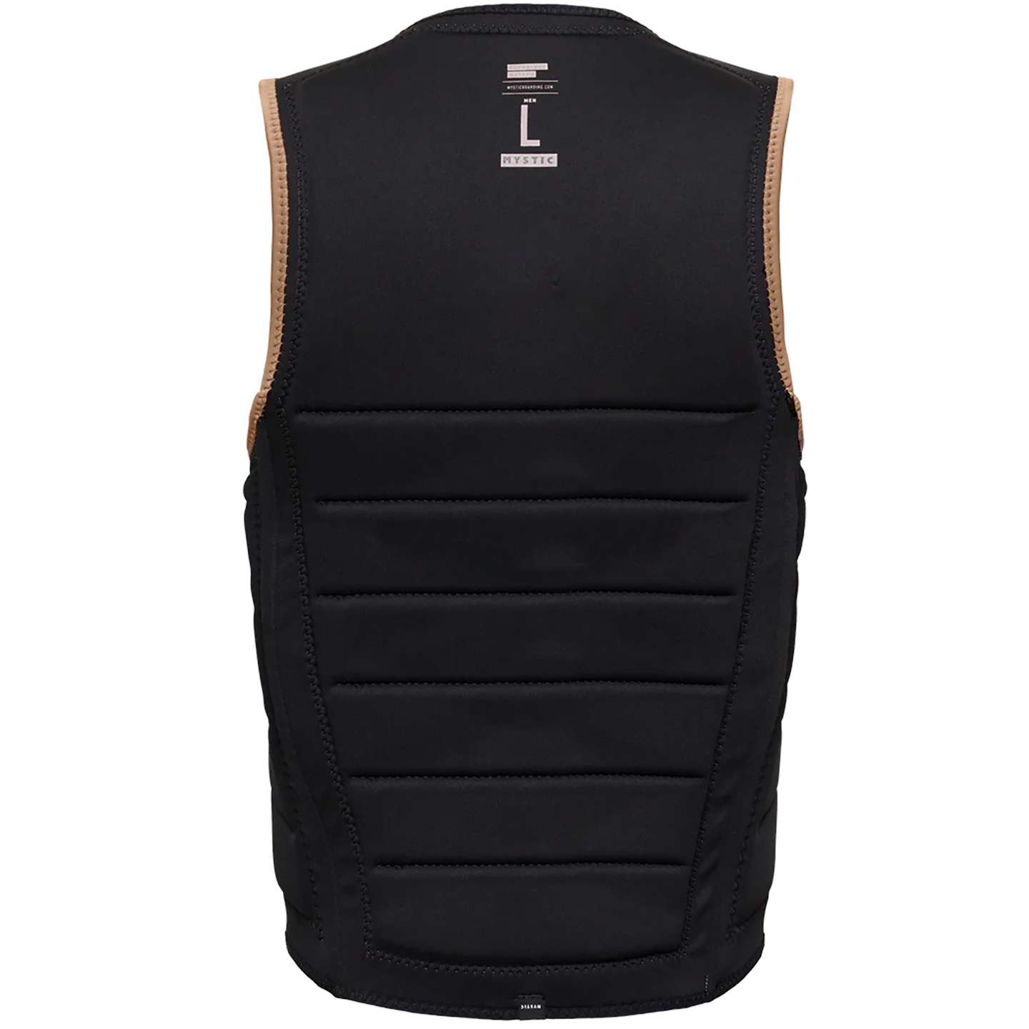Mystic The Dom FZ Wake Impact Vest 2024 close-up of impact padding and seams