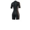Mystic Womens Brand 3/2 Shorty Wetsuit 2025 in colour 900 women’s back view showing zip and panel layout