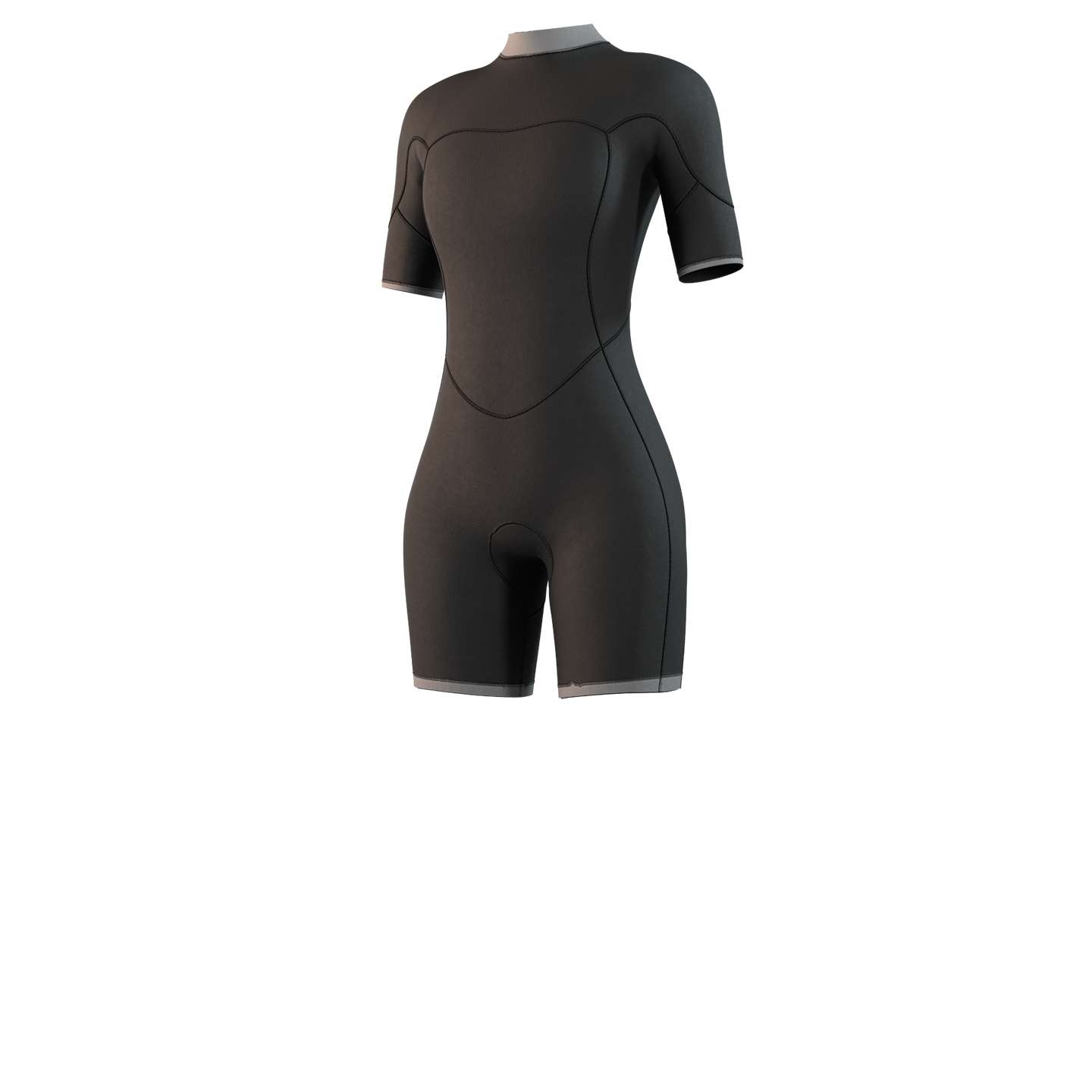 Mystic Womens Brand 3/2 Shorty Wetsuit 2025 in colour 900 women’s side view showing fit and seams
