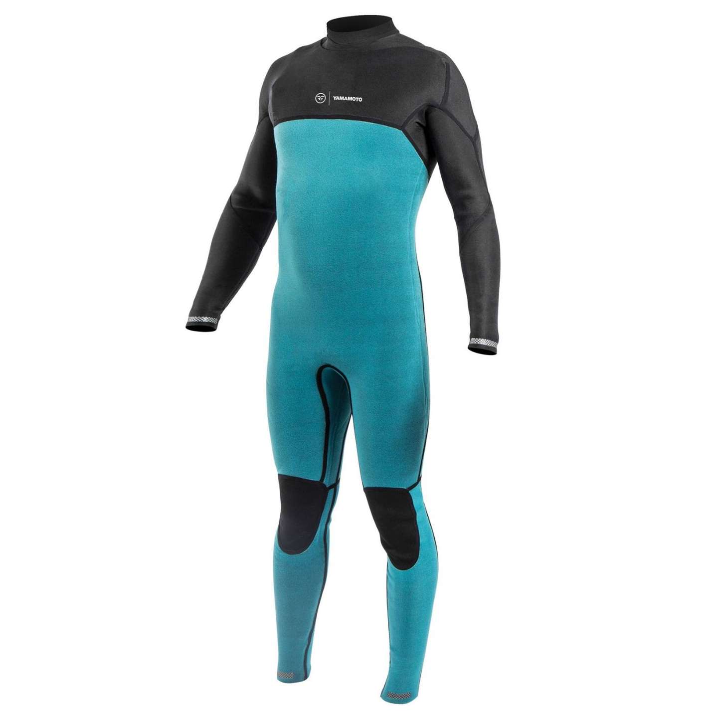 Ride Engine Onsen 5/4/3 FZ Wetsuit 2023 back studio view showing neoprene panels and seams