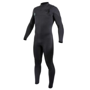 Ride Engine Onsen 5/4/3 FZ Wetsuit 2023 front studio view showing neoprene panels and seams
