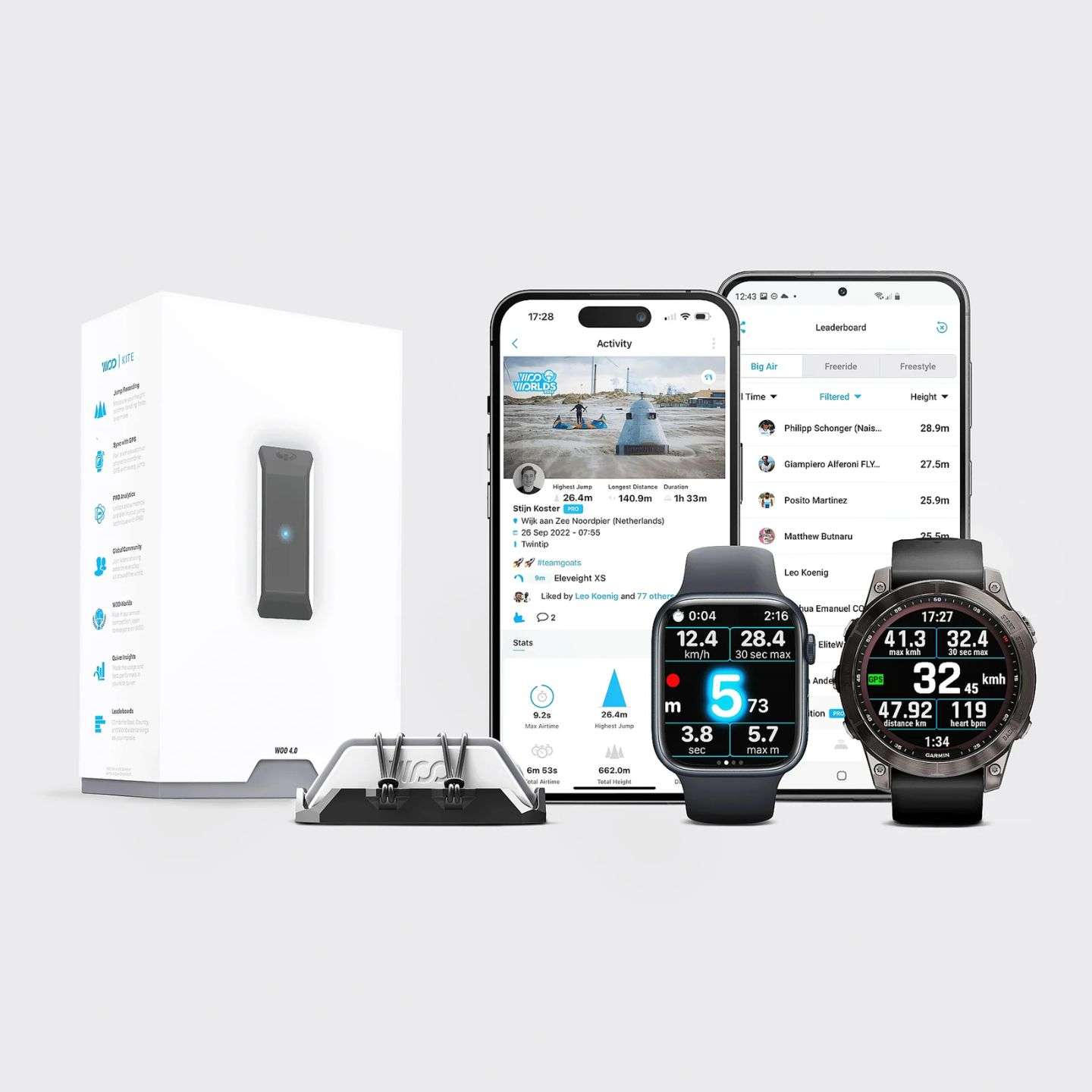woo-4-2023-alt2-zoom WOO 4.0 kitesurfing tracker with charging case and accessories