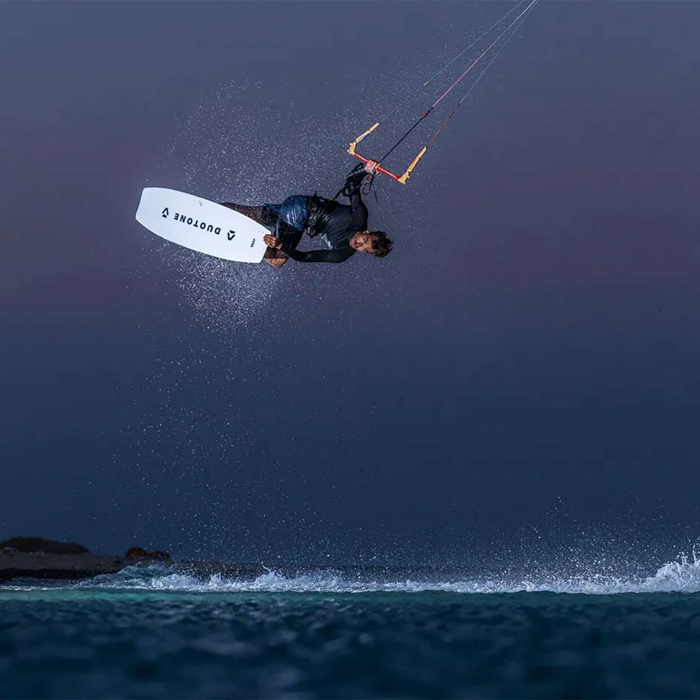 Duotone TS Park Kiteboard 2026 deck graphic and footpad area view
