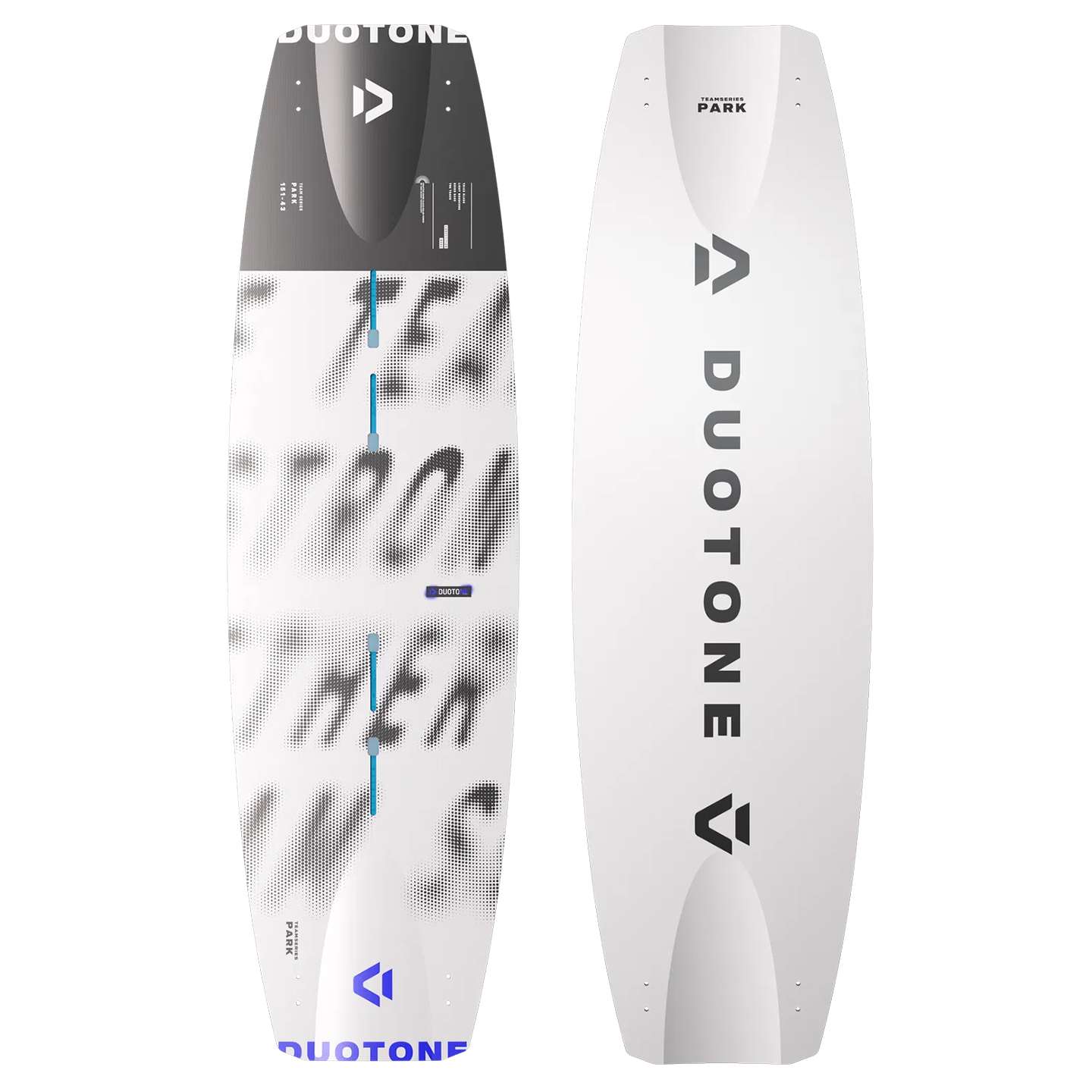 Duotone TS Park Kiteboard 2026 studio product image showing full kiteboard outline