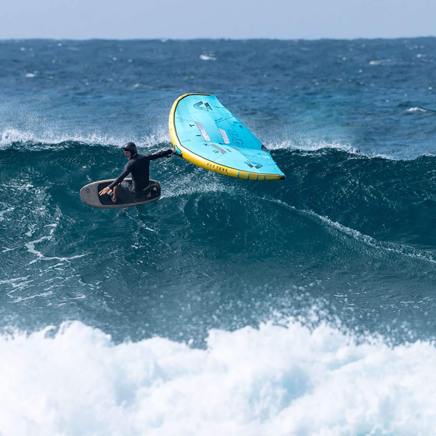 Duotone Unit D/Lab Foil Wing 2026 wing foiling action photo on the water