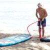 Fanatic Fly Air 2023 10'8 Inflatable SUP, fin box and tail detail view