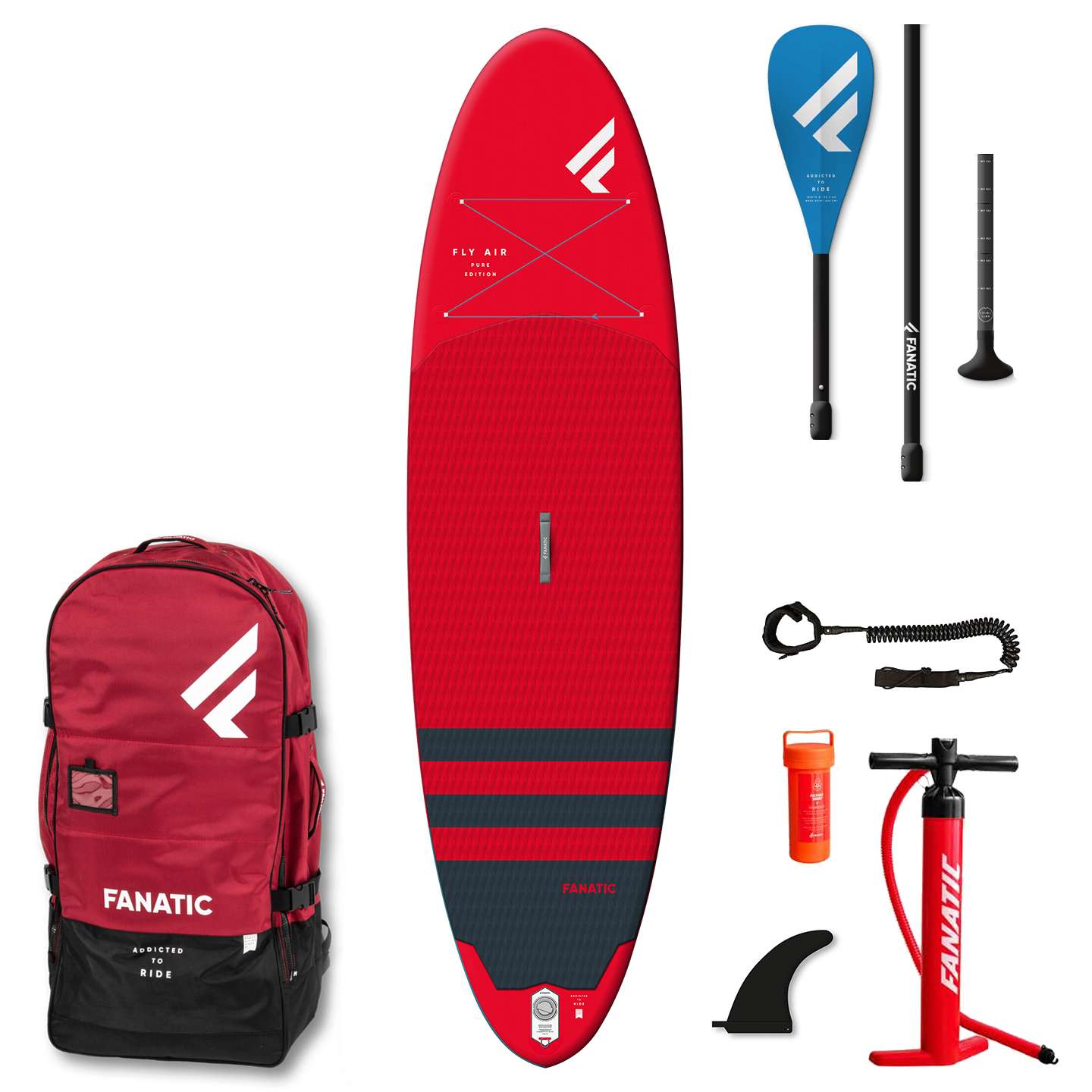 Fanatic Fly Air Red 2023 10'8 Inflatable SUP, studio product image