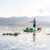Fanatic Ray Air Premium 2023 11'6 Inflatable SUP with premium construction, deck view showing pad and fittings