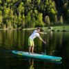 Fanatic Ray Air Premium 2023 13'6 Inflatable SUP with premium construction, fin box and tail detail view