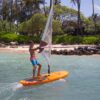 Fanatic Ripper Air Windsurf 2023 187 Inflatable SUP, deck view showing pad and fittings