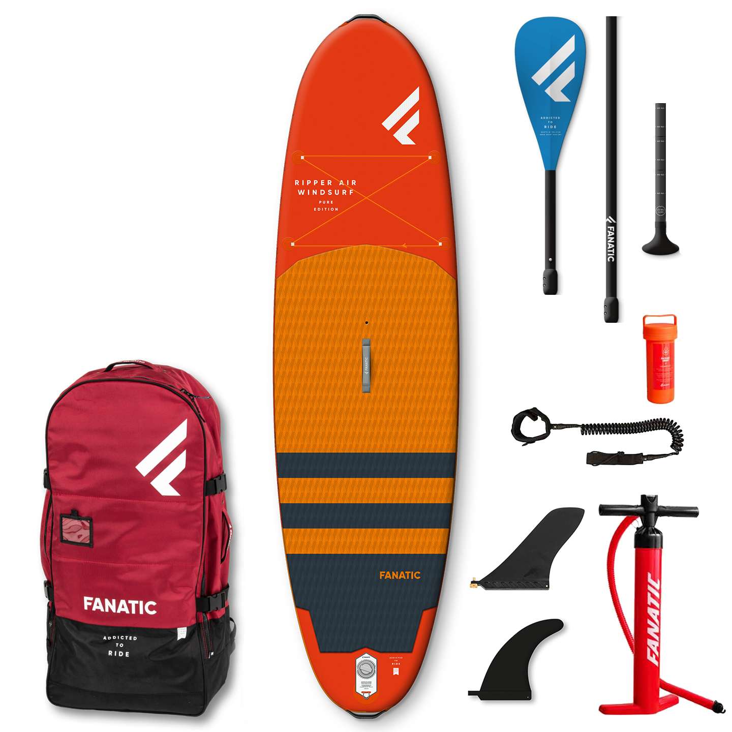 Fanatic Ripper Air Windsurf 2023 187 Inflatable SUP, studio product image