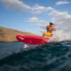 Fanatic Stubby Air Premium 2023 8'6 Inflatable SUP with premium construction, deck view showing pad and fittings