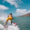 Fanatic Stubby Air Premium 2023 8'6 Inflatable SUP with premium construction, fin box and tail detail view