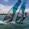 Fanatic Tandem Air Premium 2023 16x34 Inflatable SUP with premium construction, fin box and tail detail view