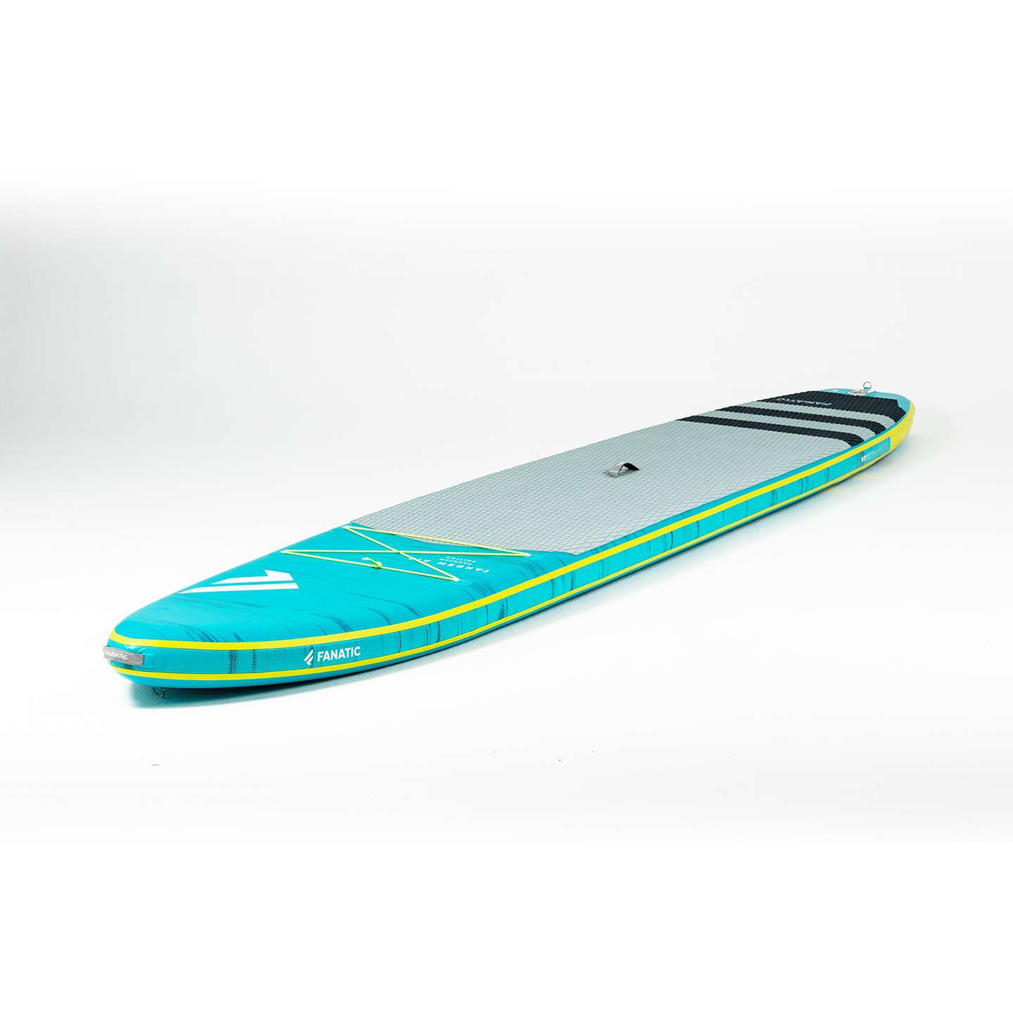 Fanatic Tandem Air Premium 2023 16x34 Inflatable SUP with premium construction, inflation valve and construction detail view
