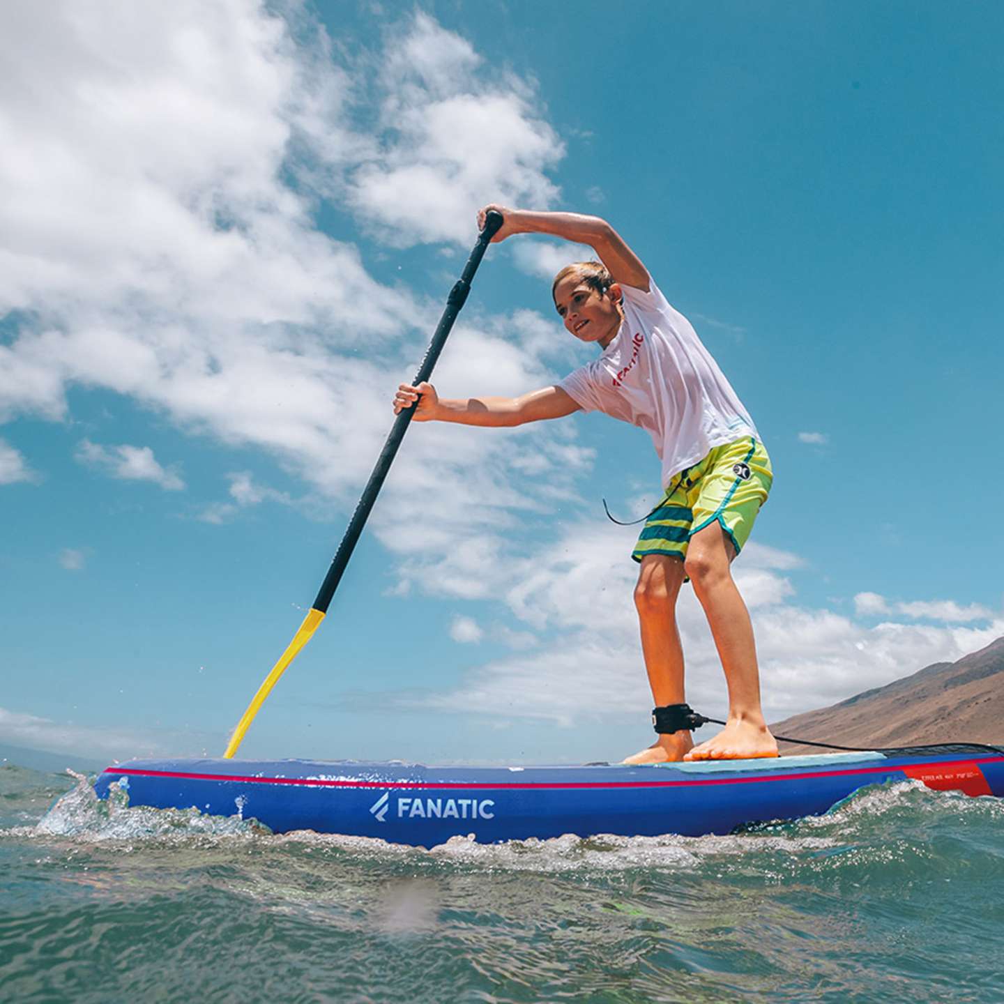 Fanatic Ripper Air SLT Inflatable SUP 2025, bottom view showing inflatable board shape