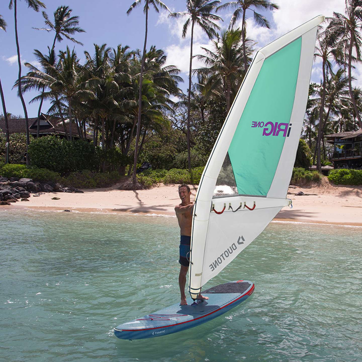 Fanatic Viper Air SLT Inflatable SUP 2025, bottom view showing inflatable board shape