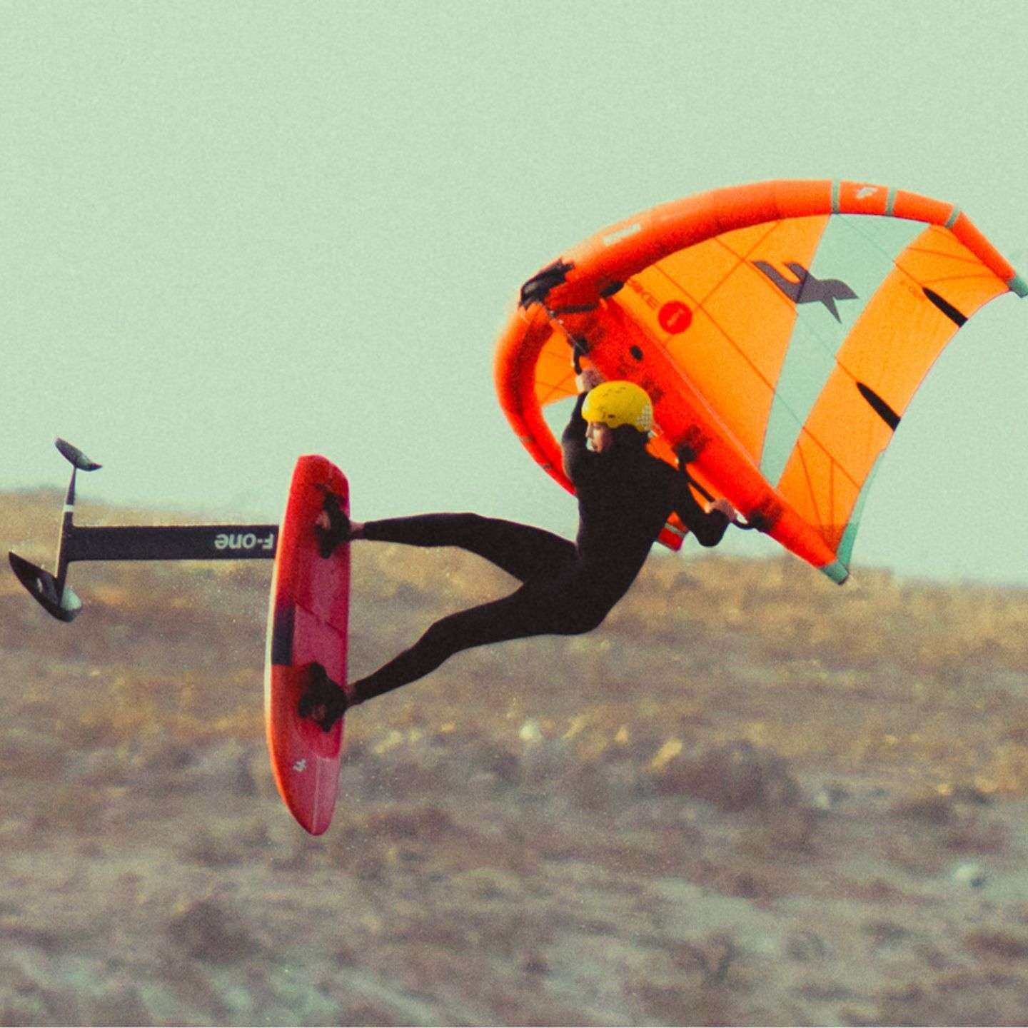 F-One Hard Wing Handles on-water wing foiling action or lifestyle image
