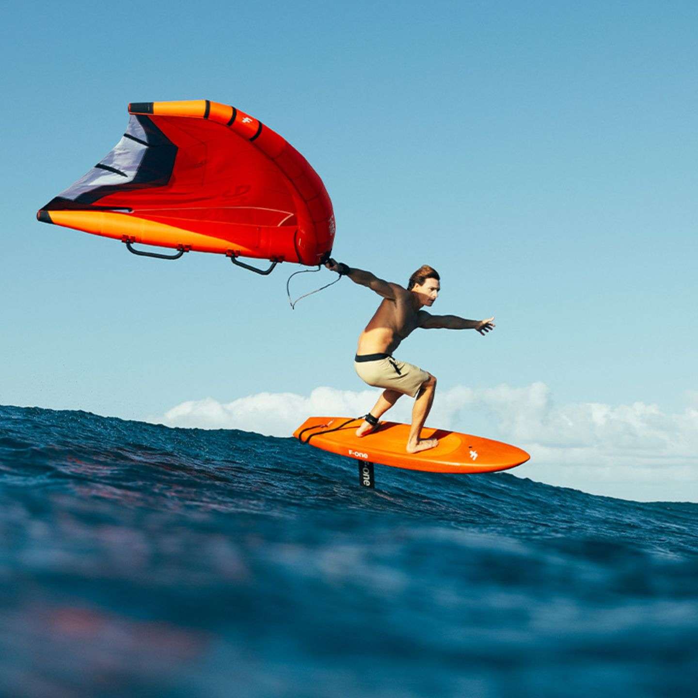 F-One Rocket MidLength v2 Carbon Foil Board studio product image