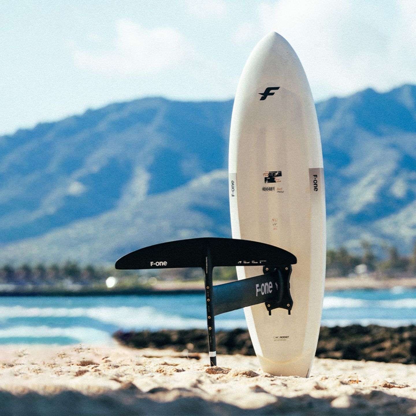 F-One Rocket Surf Prone Foil Board bottom graphic view