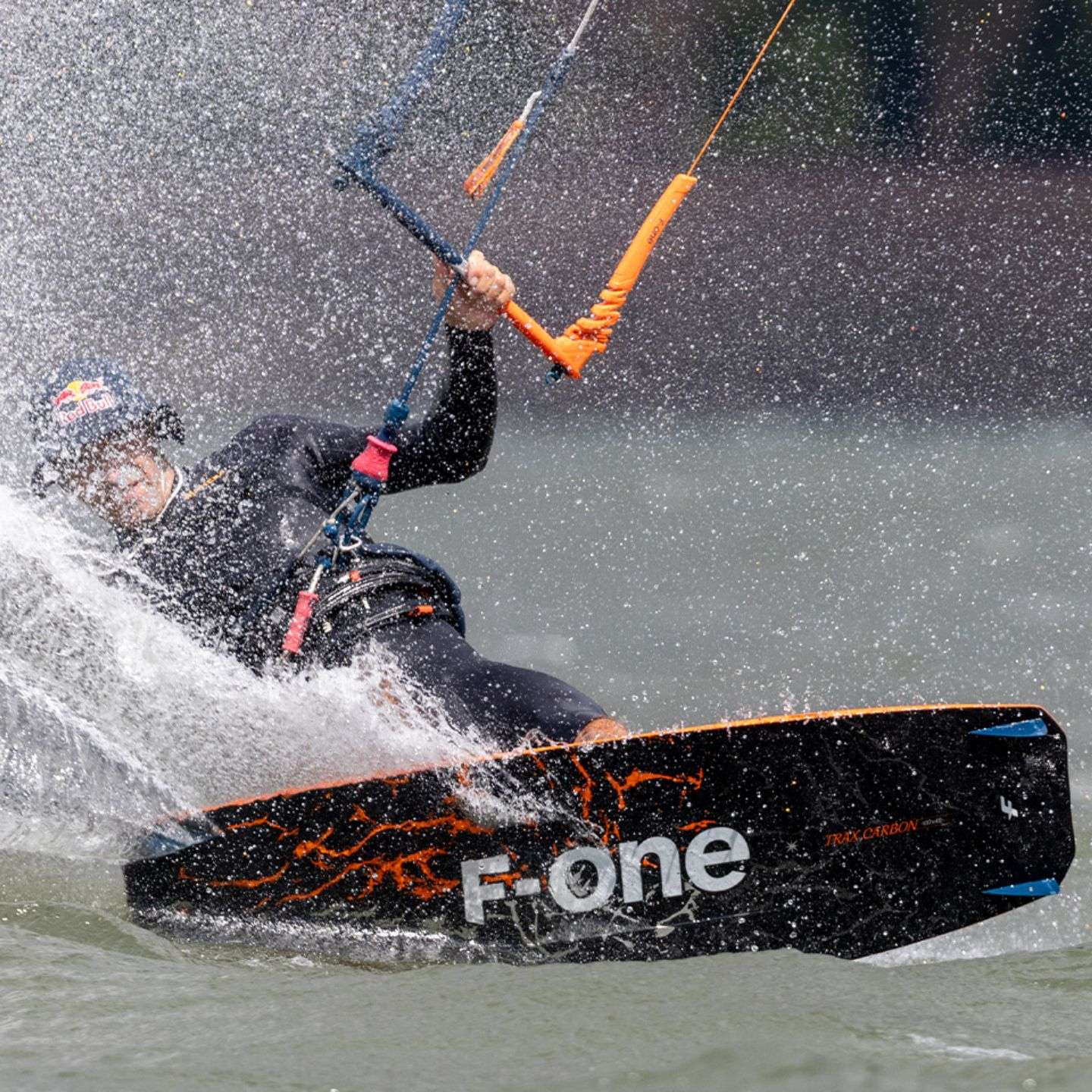 F-One Trax HRD Carbon Kiteboard 2024 bottom graphic view