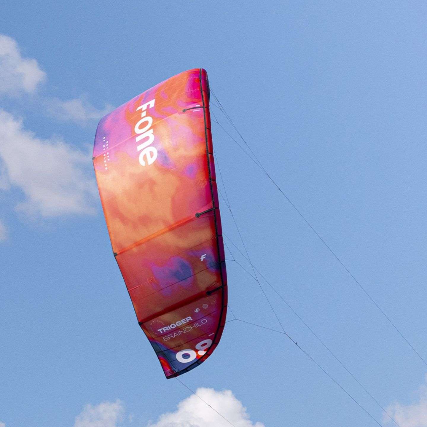 F-One Trigger Brainchild Kite full canopy view