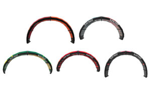 Picture of the leading edge of different kites