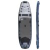 Aquaglide Blackfoot Angler 11'0 Inflatable SUP inflatable SUP deck detail showing traction pad, tie-down points and accessory mounting areas