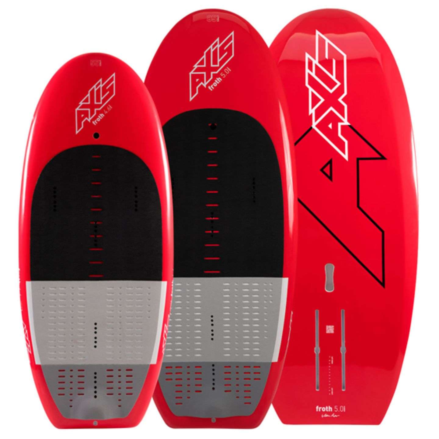 Axis 2022 Froth Foil Board deck view showing traction pad and rider stance area