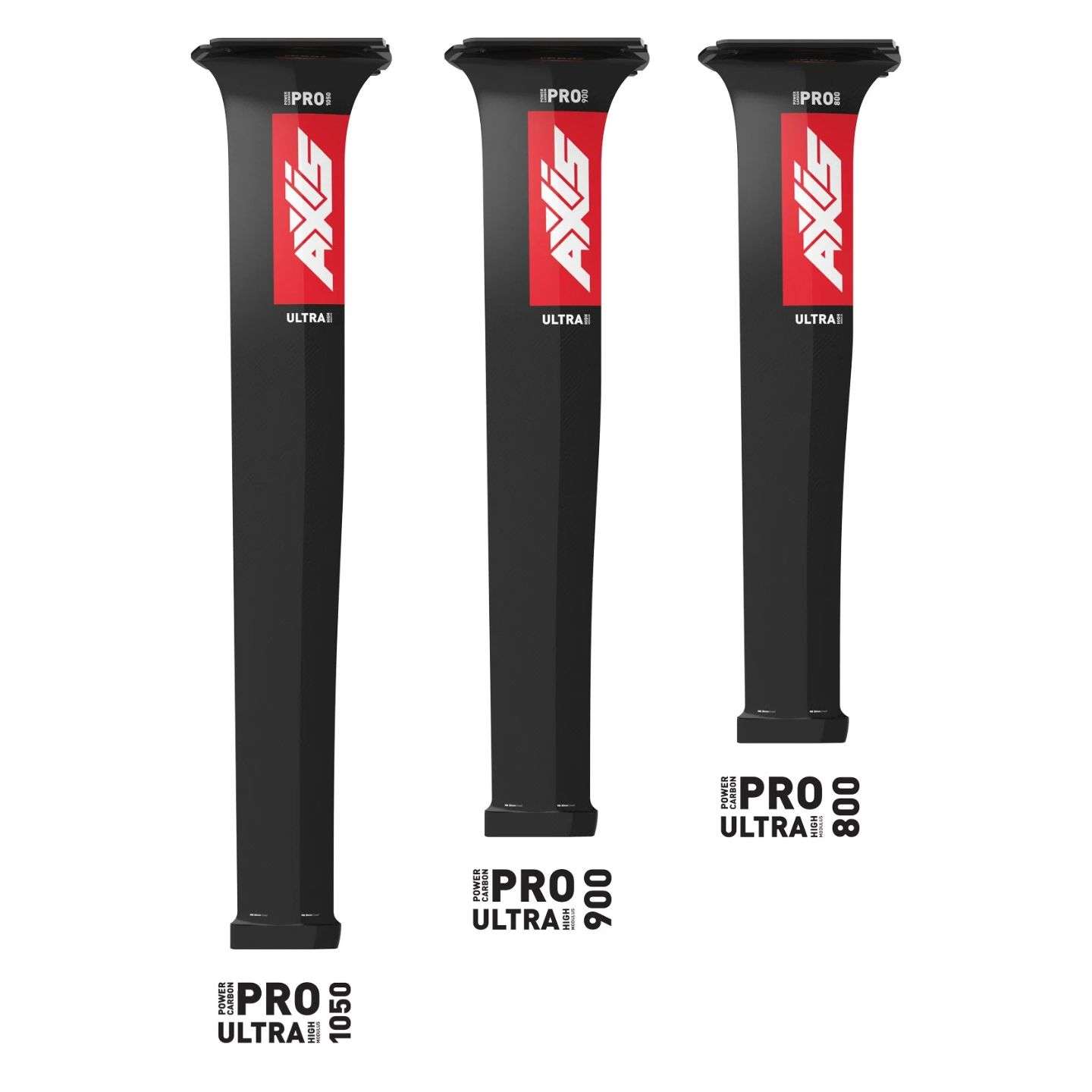 Axis Pro Ultra High Modulus Carbon Mast mast connection detail showing the base and mounting hardware