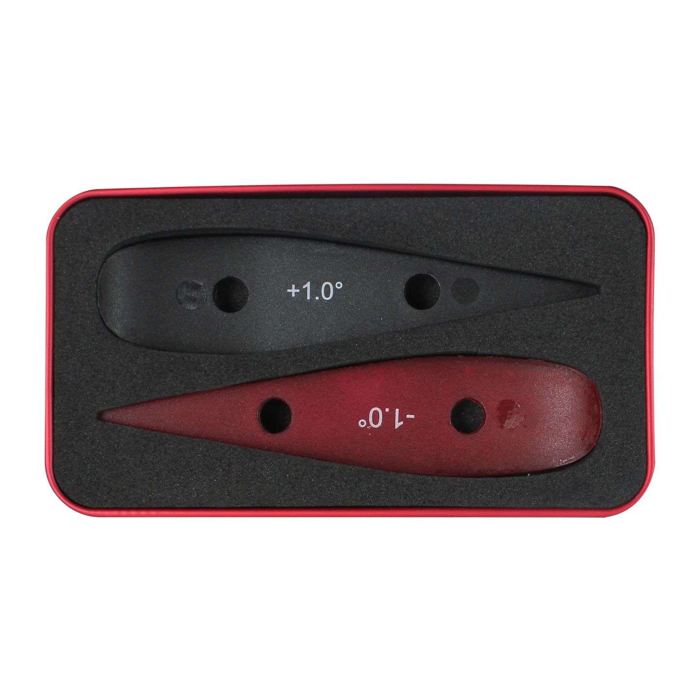 Axis Shim/Spacer Kit for Rear Wing top surface view showing the rear wing span and outline