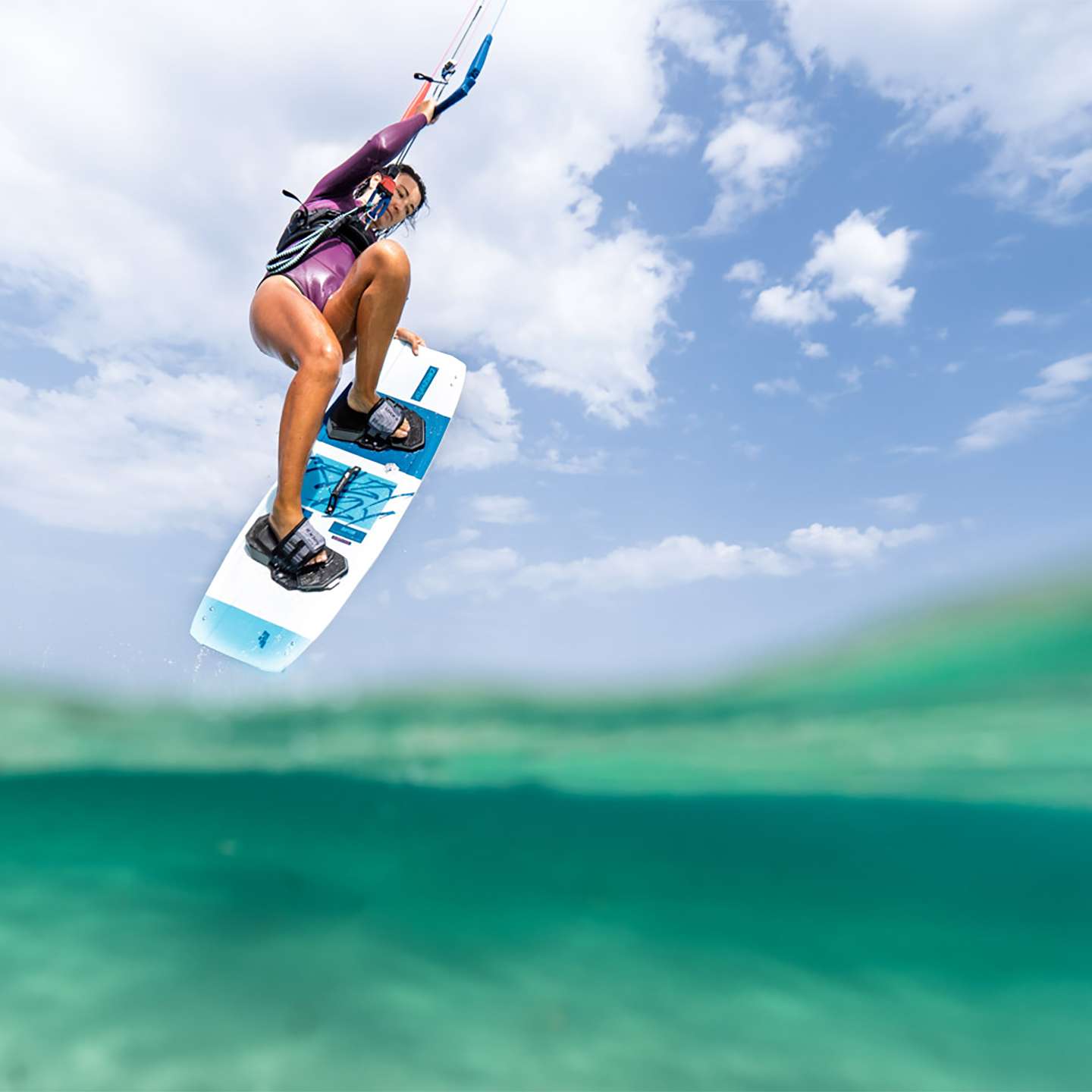 Crazyfly Raptor 2026 Kiteboard deck view highlighting the top graphics and stance area