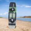 Crazyfly Raptor Ltd 2026 Kiteboard base view showing the underside graphics and board shape