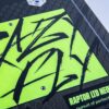 Crazyfly Raptor Ltd Neon 2026 Kiteboard close-up detail of the rail, tips and construction finish