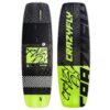 Crazyfly Raptor Ltd Neon 2026 Kiteboard studio product image showing the board outline and graphics