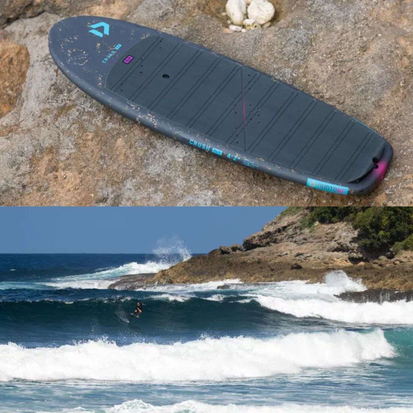 Duotone Crush SLS Foil Board 2026 on-water foil boarding action photo
