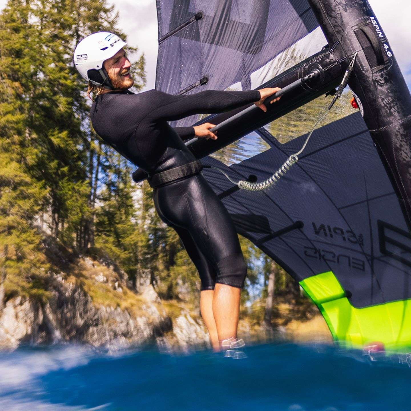 Ensis Balz Pro Helmet watersports helmet lifestyle image for kiteboarding and wing foiling protection