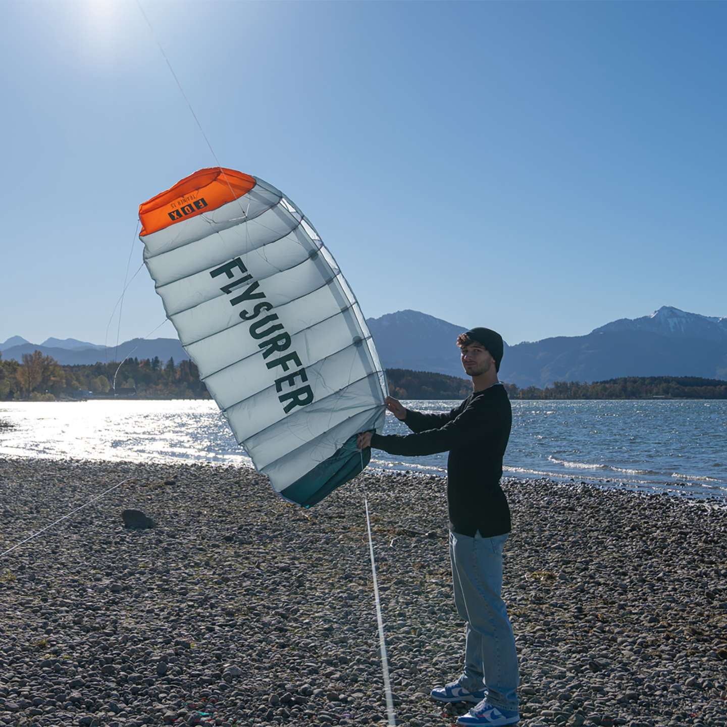 Flysurfer Fox Trainer Kite, alternate product view showing the full canopy shape