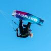 Harlem Ascent Kiteboard, deck view showing stance area and graphics