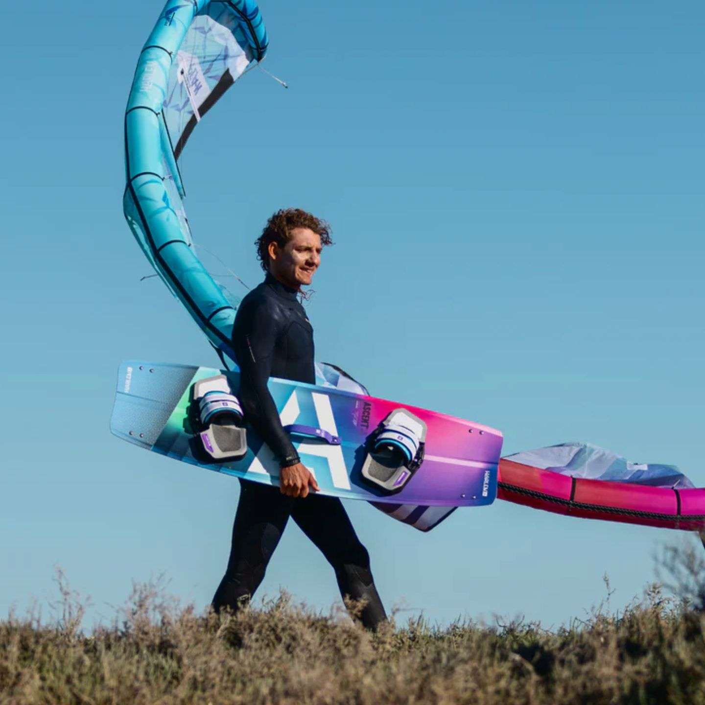 Harlem Ascent Kiteboard, base view showing underside shape and graphics