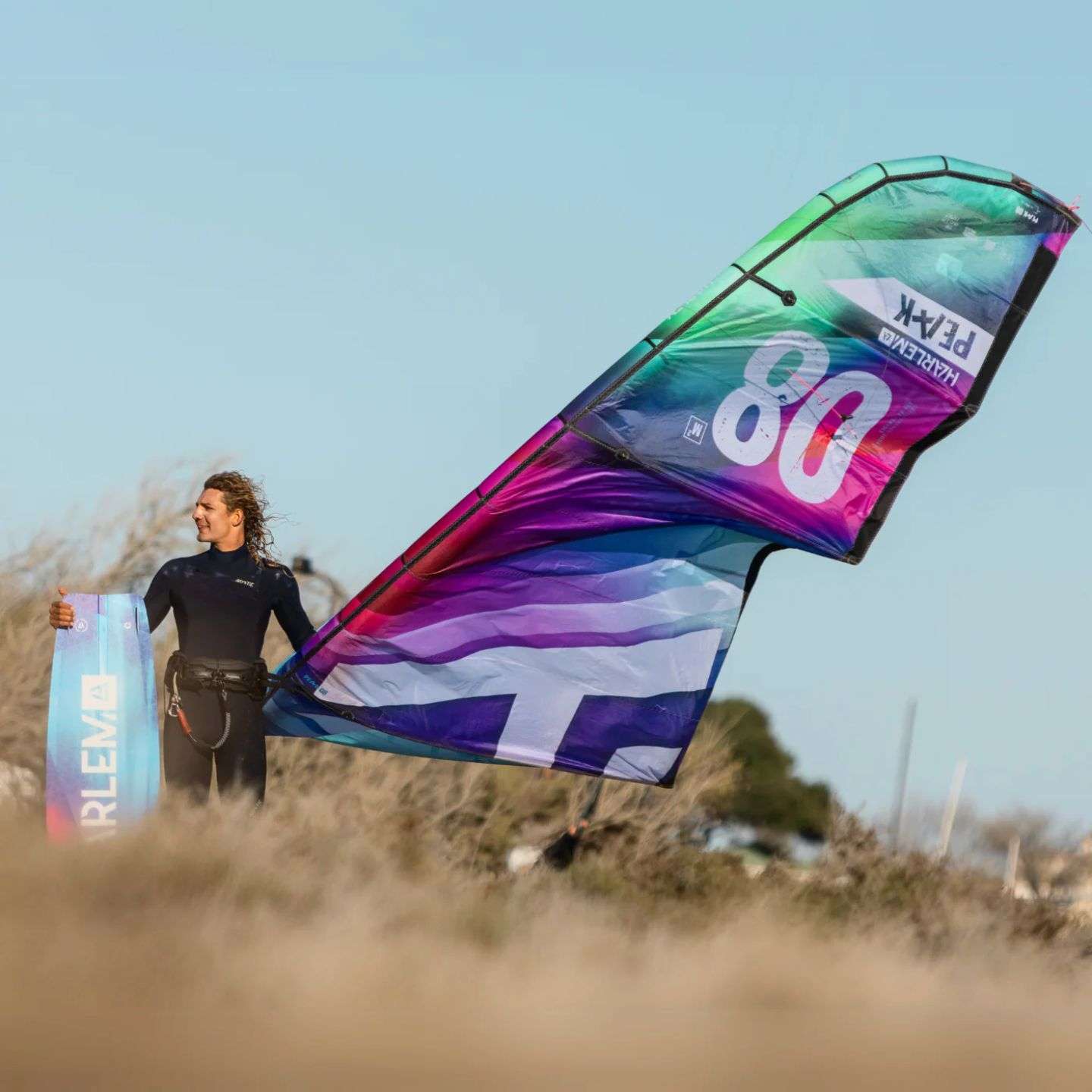 Harlem Peak Kite, alternate full kite view showing canopy graphics