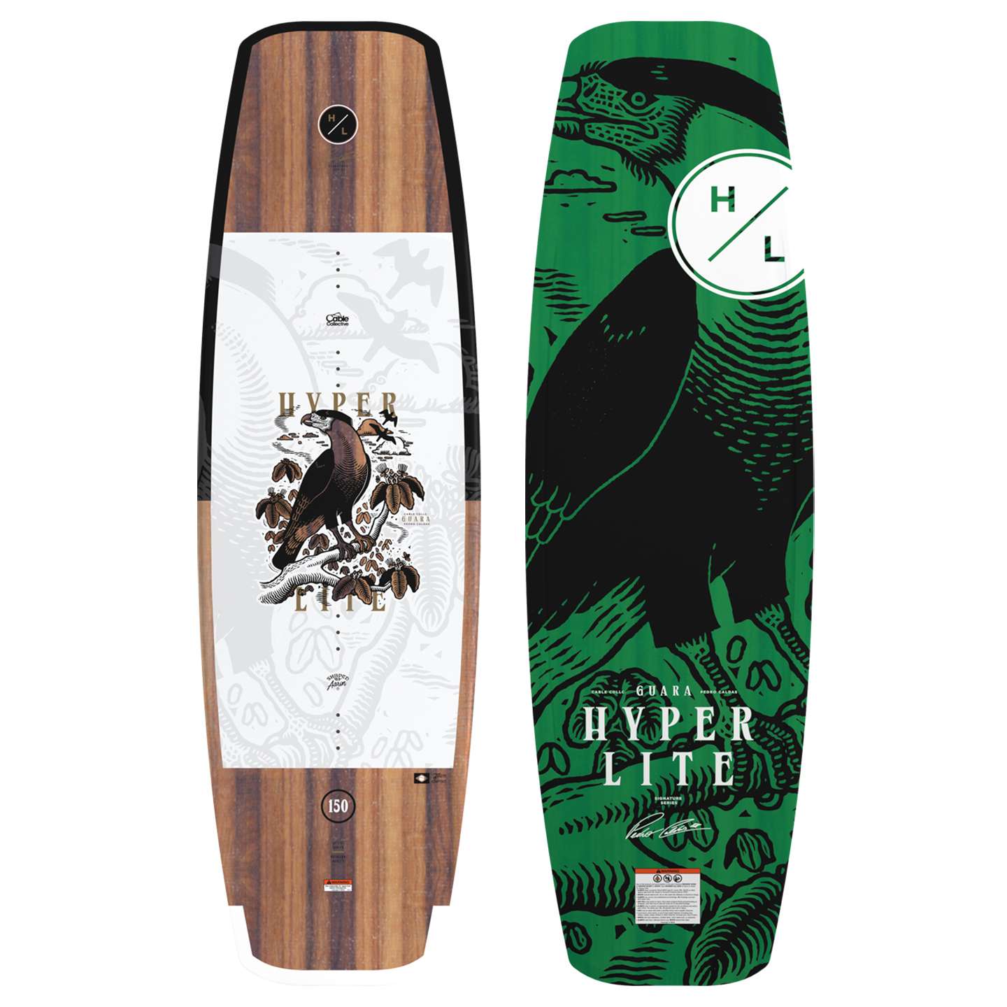 Hyperlite Guara 2026 Wakeboard – close-up of the wakeboard profile, rails and tip-to-tail shape