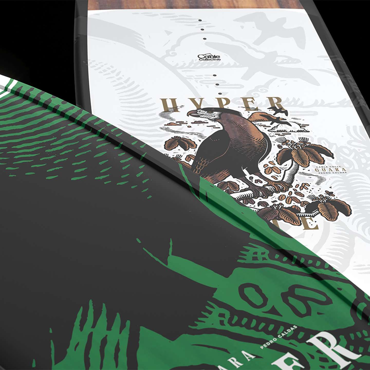 Hyperlite Guara 2026 Wakeboard – additional detail view of the wakeboard graphics and construction
