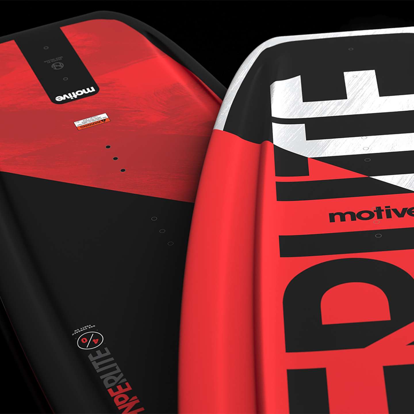 Hyperlite Motive 2026 Wakeboard – detail view highlighting the wakeboard base, channels and fin area