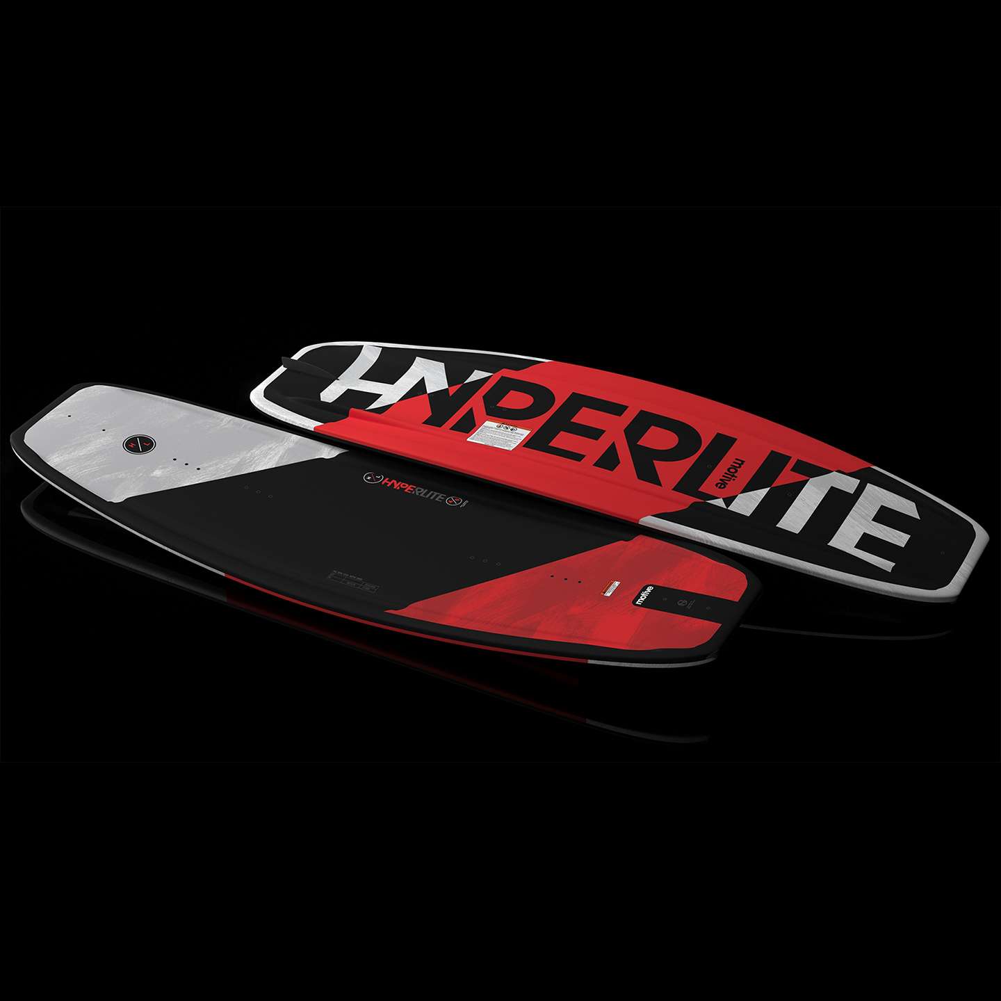 Hyperlite Motive 2026 Wakeboard – close-up of the wakeboard profile, rails and tip-to-tail shape