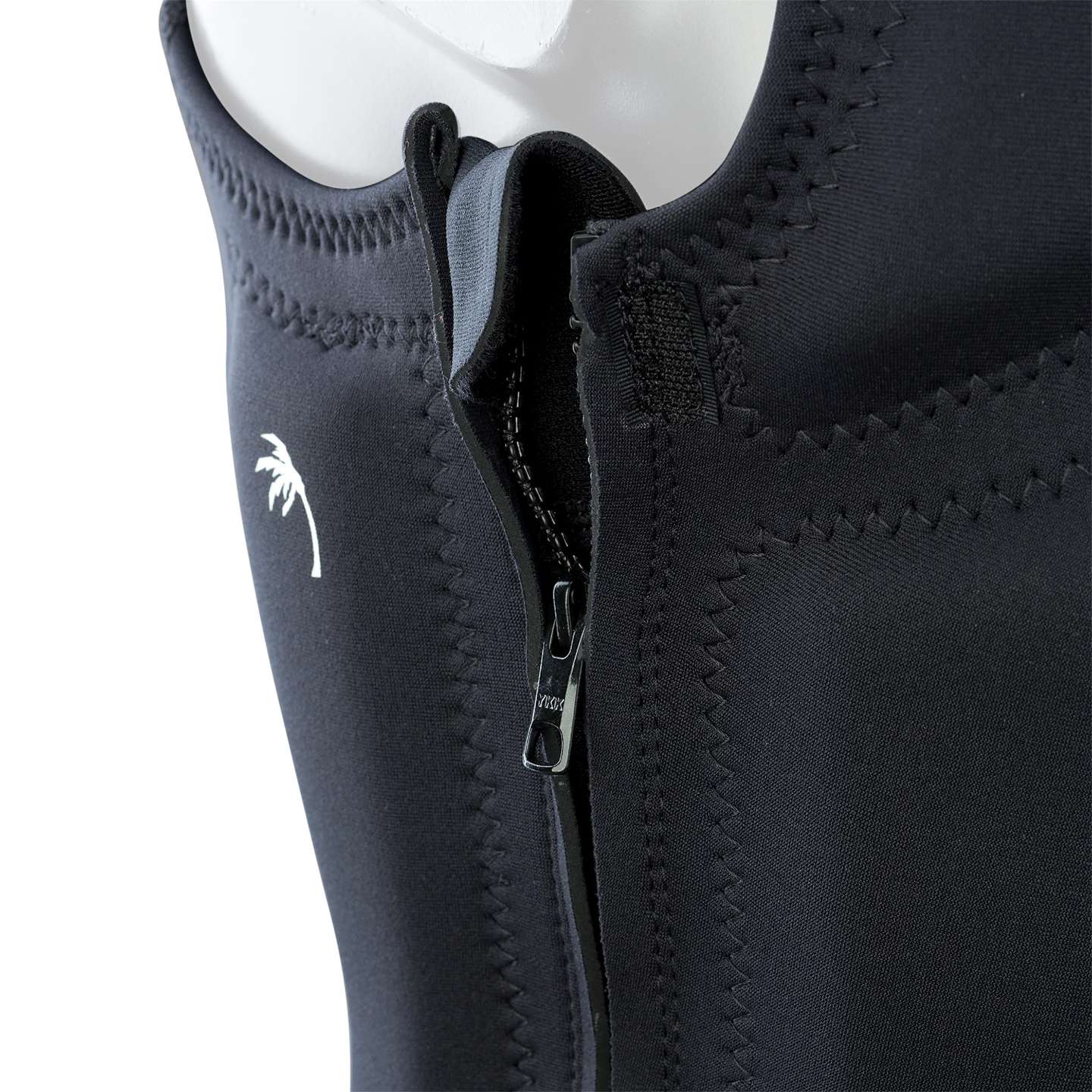 ION Collision Element SZ Wake Impact Vest 2024 in black front zip and panel detail