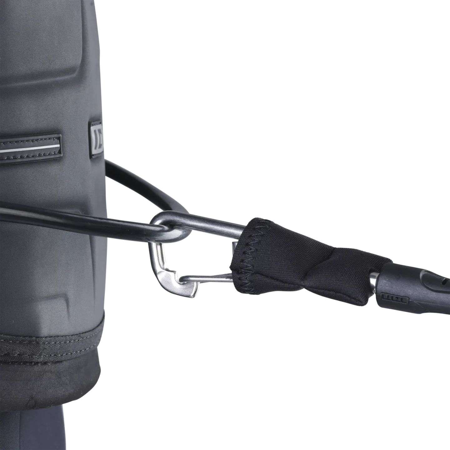 ion-wing-sup-leash-core-coiled-carabiner-alt1-zoom ION Wing/SUP Leash Core Coiled Carabiner cuff attachment detail