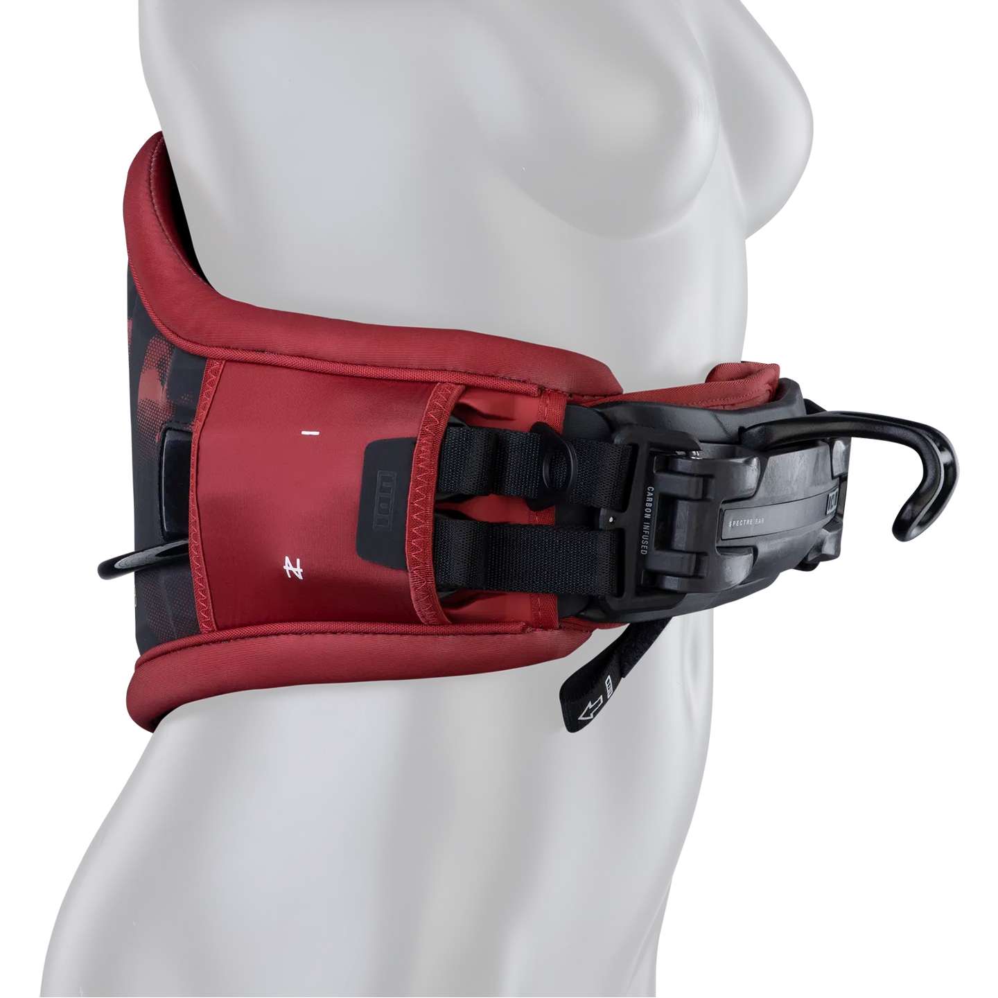 ION Women's Nova Kite Harness 2026 in red back support view